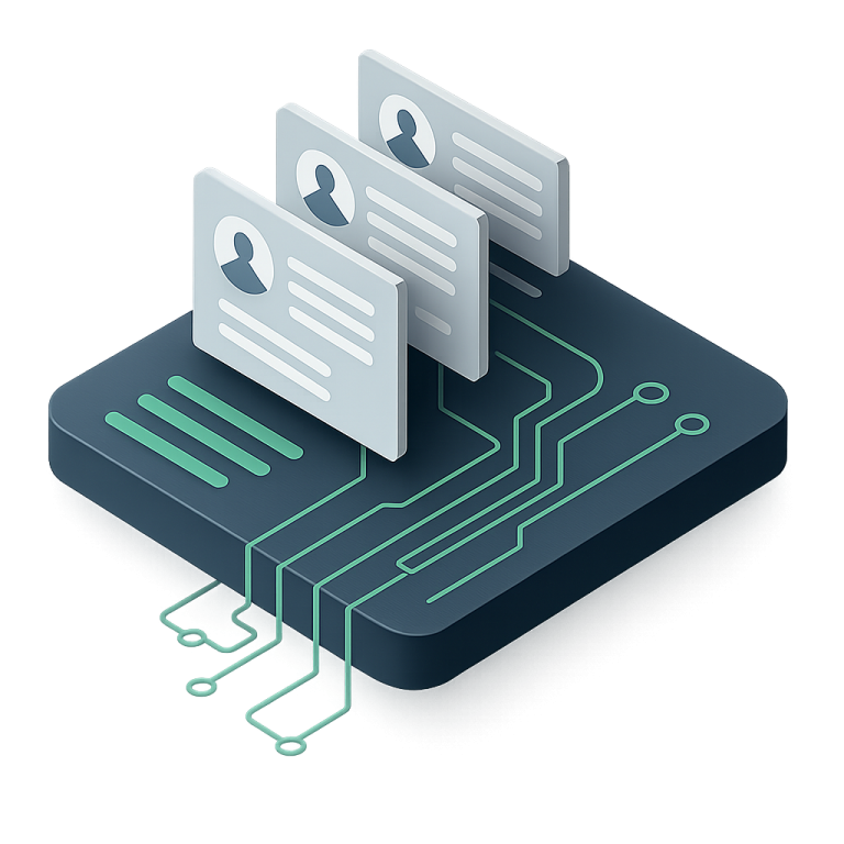 Perfiles de cliente conectados sobre plataforma tecnológica CRM